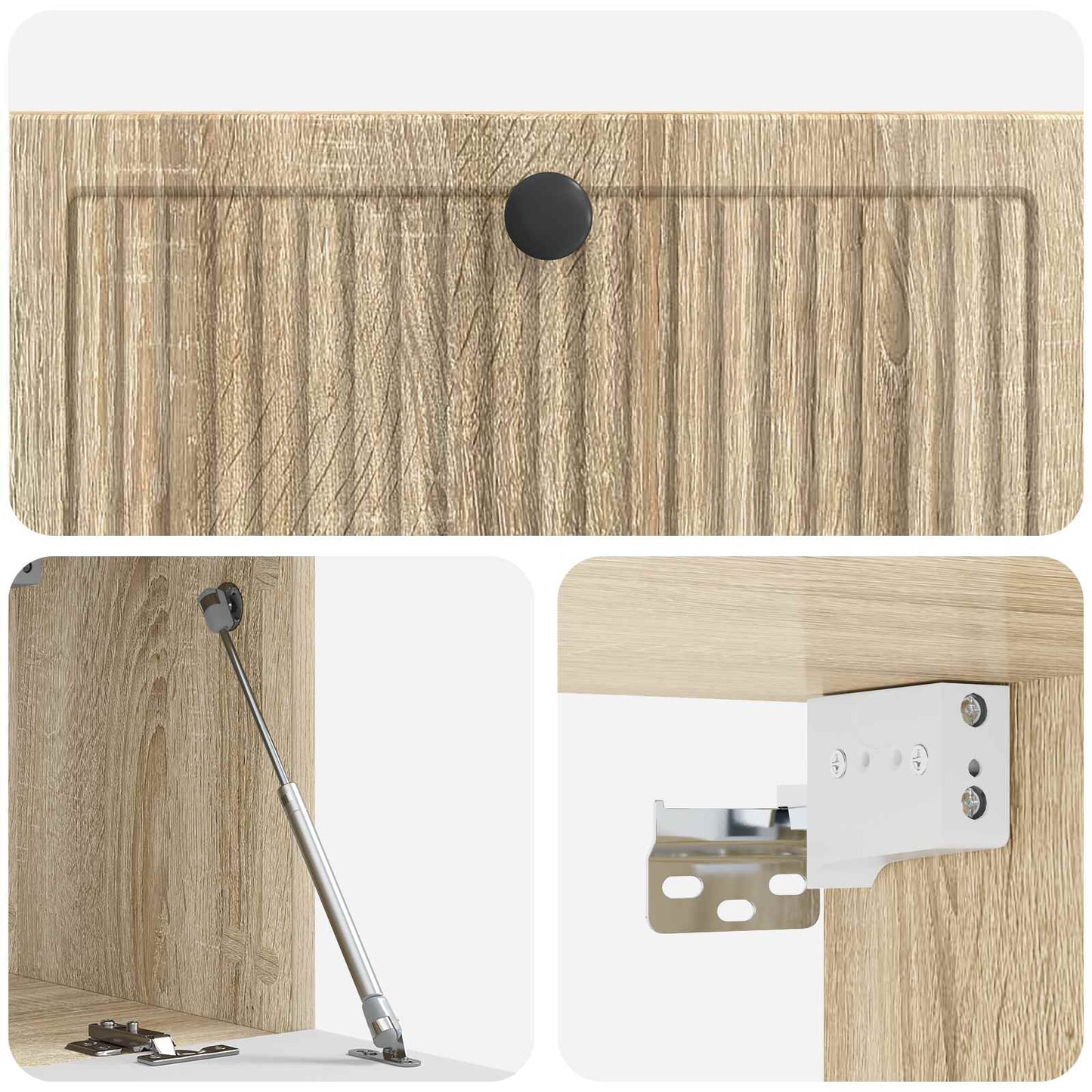 Wandbeugel TV-kast Sonoma Eiken 78,5 x 31 x 30 cm Bewerkt hout