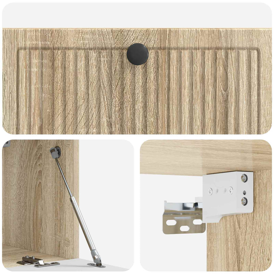 Wandbeugel TV-kast Sonoma Eiken 78,5 x 31 x 30 cm Bewerkt hout