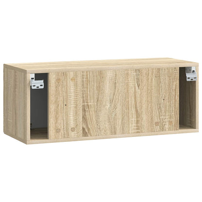 Wandbeugel TV-kast Sonoma Eiken 78,5 x 31 x 30 cm Bewerkt hout