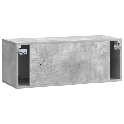 Wandbeugel TV-kast Betongrijs 78,5 x 31 x 30 cm Bewerkt hout