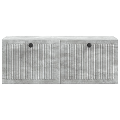 Wandbeugel TV-kast Betongrijs 78,5 x 31 x 30 cm Bewerkt hout