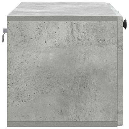 Wandbeugel TV-kast Betongrijs 78,5 x 31 x 30 cm Bewerkt hout