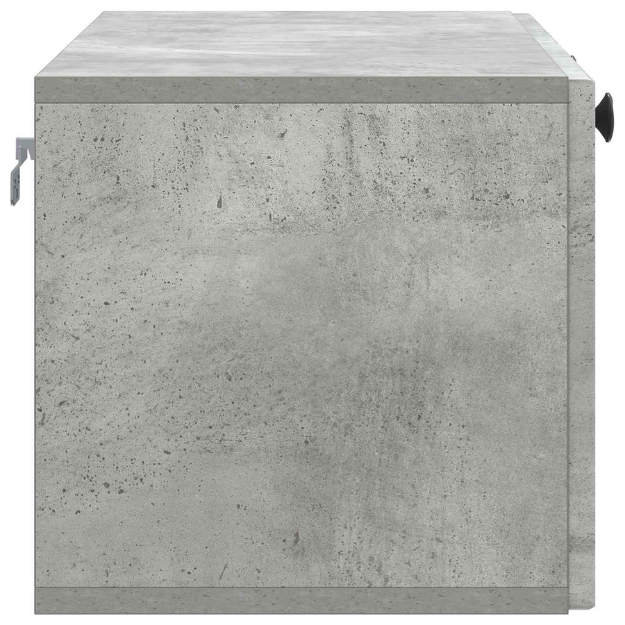 Wandbeugel TV-kast Betongrijs 78,5 x 31 x 30 cm Bewerkt hout
