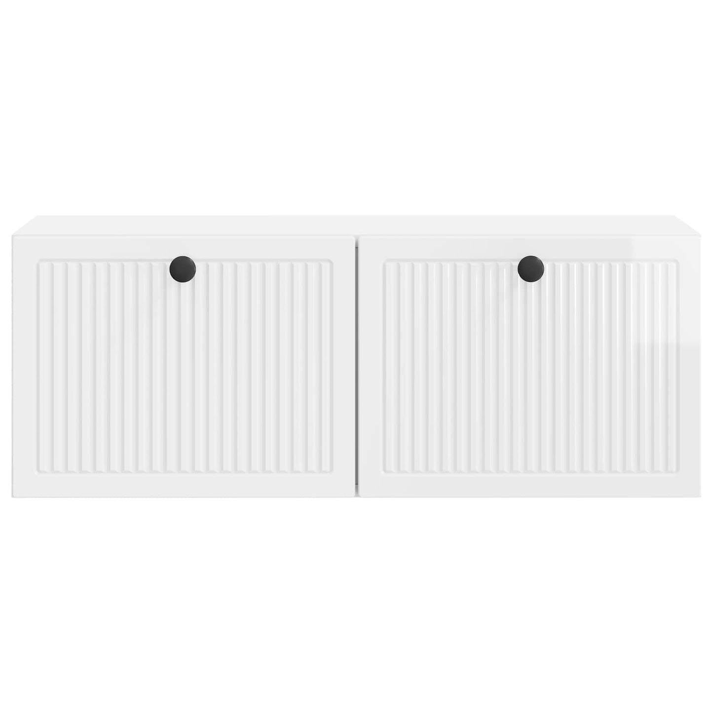 Wandbeugel TV-kast Hoogglans Wit 78,5 x 31 x 30 cm Bewerkt hout