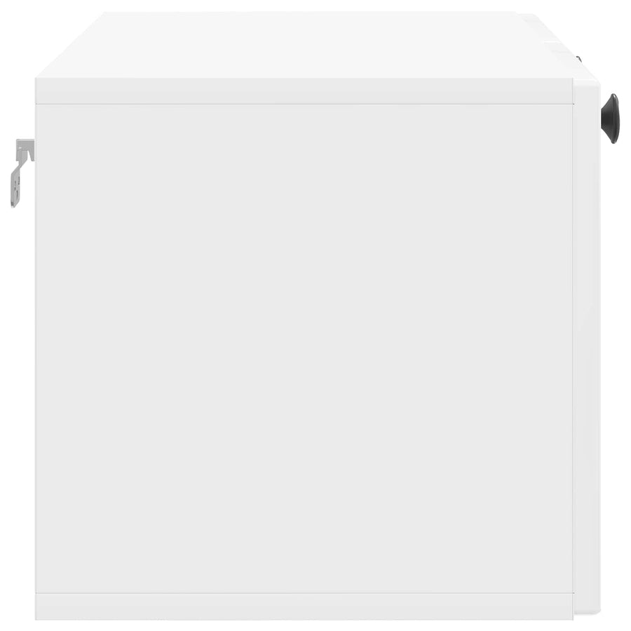 Wandbeugel TV-kast Hoogglans Wit 78,5 x 31 x 30 cm Bewerkt hout