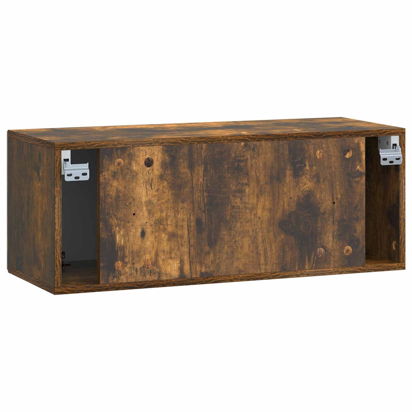 Wandbeugel TV-kast Gerookt eiken 78,5 x 31 x 30 cm Bewerkt hout