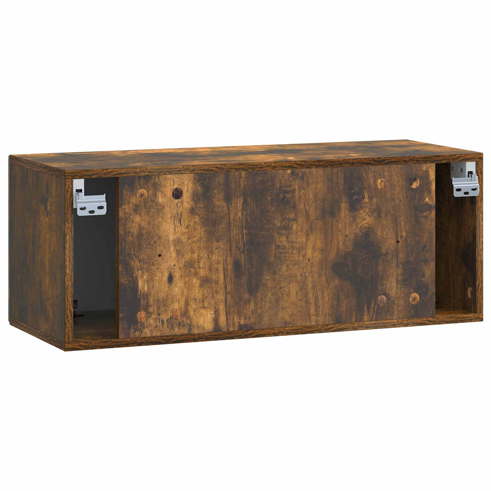 Wandbeugel TV-kast Gerookt eiken 78,5 x 31 x 30 cm Bewerkt hout
