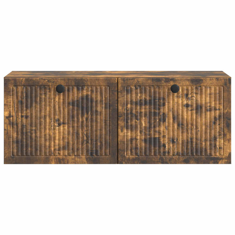 Wandbeugel TV-kast Gerookt eiken 78,5 x 31 x 30 cm Bewerkt hout
