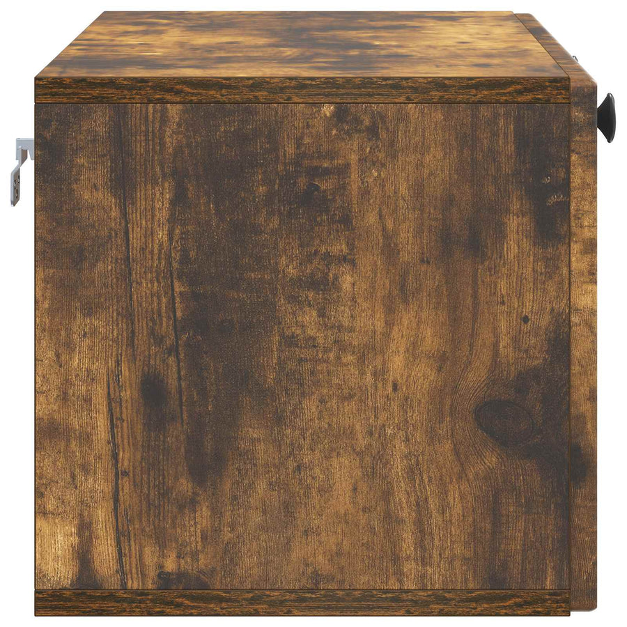 Wandbeugel TV-kast Gerookt eiken 78,5 x 31 x 30 cm Bewerkt hout