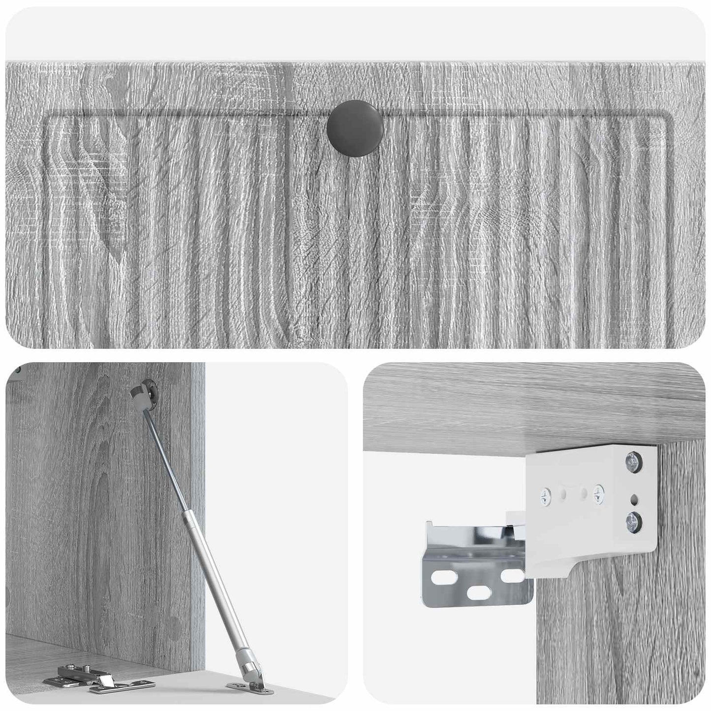 Wandbeugel TV-kast Grijs sonoma 78,5 x 31 x 30 cm Bewerkt hout