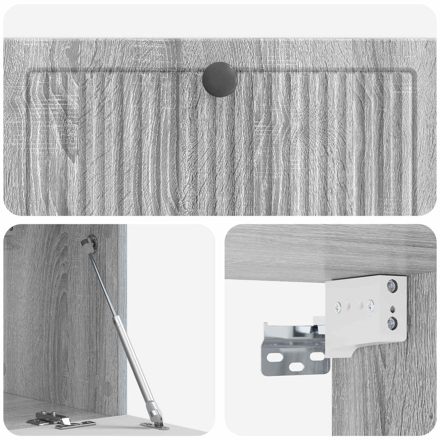 Wandbeugel TV-kast Grijs sonoma 78,5 x 31 x 30 cm Bewerkt hout