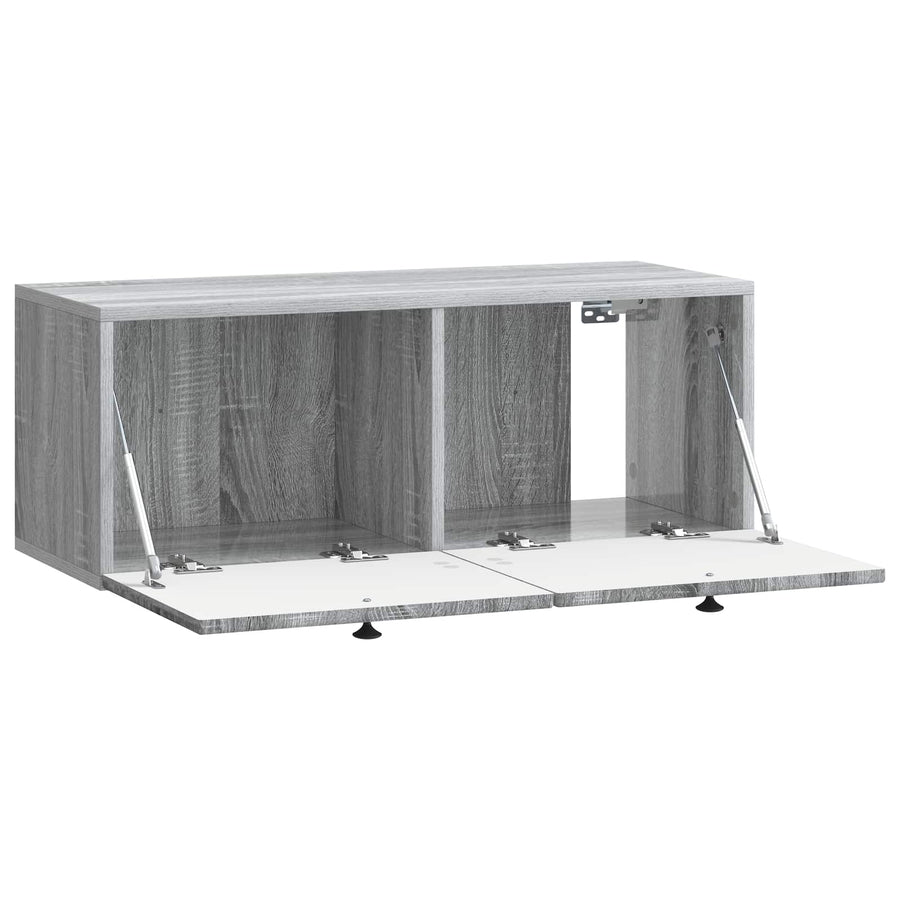 Wandbeugel TV-kast Grijs sonoma 78,5 x 31 x 30 cm Bewerkt hout