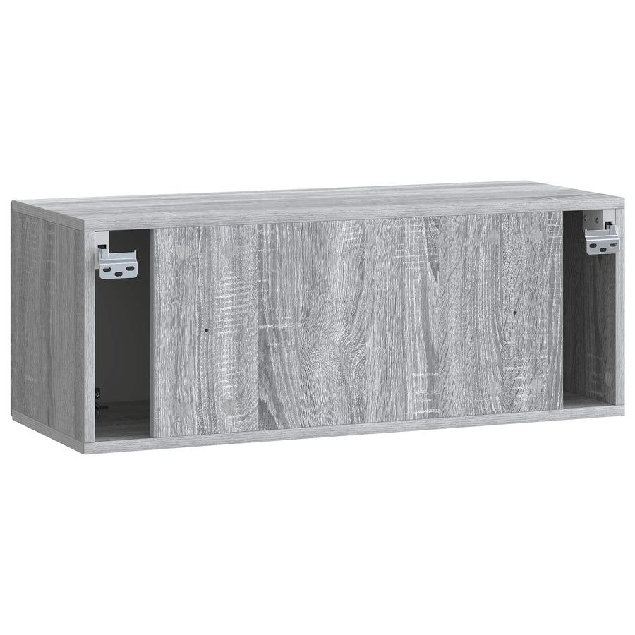 Wandbeugel TV-kast Grijs sonoma 78,5 x 31 x 30 cm Bewerkt hout