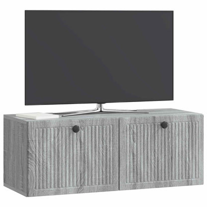 Wandbeugel TV-kast Grijs sonoma 78,5 x 31 x 30 cm Bewerkt hout