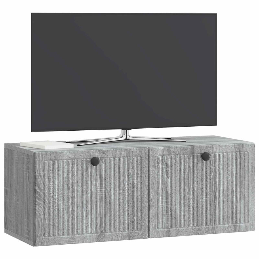 Wandbeugel TV-kast Grijs sonoma 78,5 x 31 x 30 cm Bewerkt hout