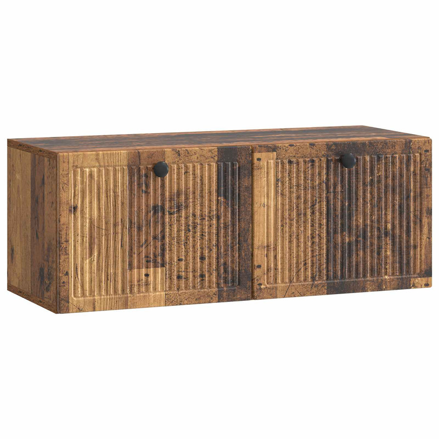 Wandbeugel TV-kast Oud hout 78,5 x 31 x 30 cm Bewerkt hout