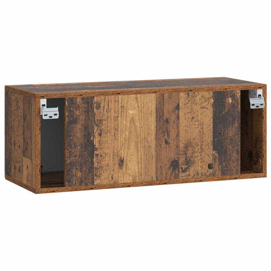 Wandbeugel TV-kast Oud hout 78,5 x 31 x 30 cm Bewerkt hout