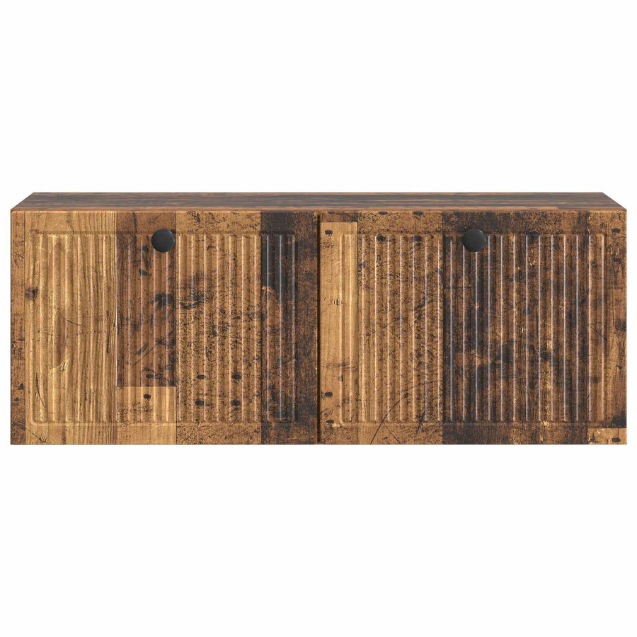 Wandbeugel TV-kast Oud hout 78,5 x 31 x 30 cm Bewerkt hout