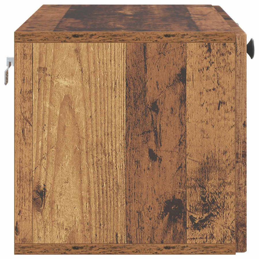 Wandbeugel TV-kast Oud hout 78,5 x 31 x 30 cm Bewerkt hout