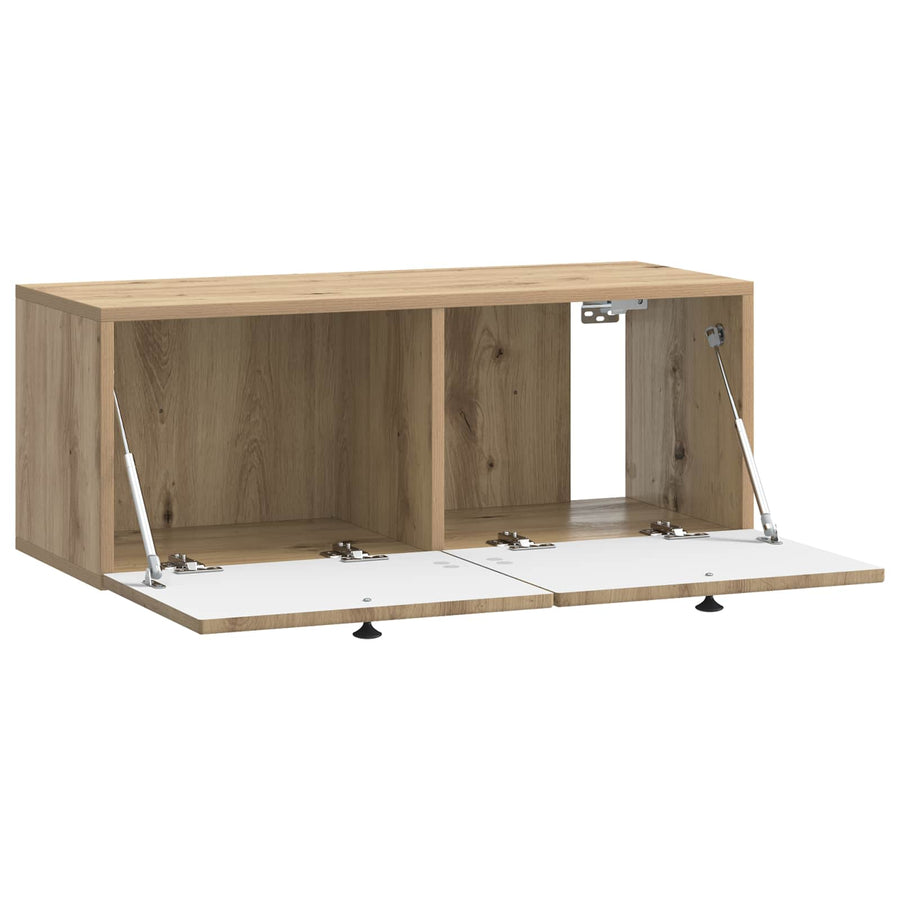 Wandbeugel TV-kast Artisanaal eiken 78,5 x 31 x 30 cm