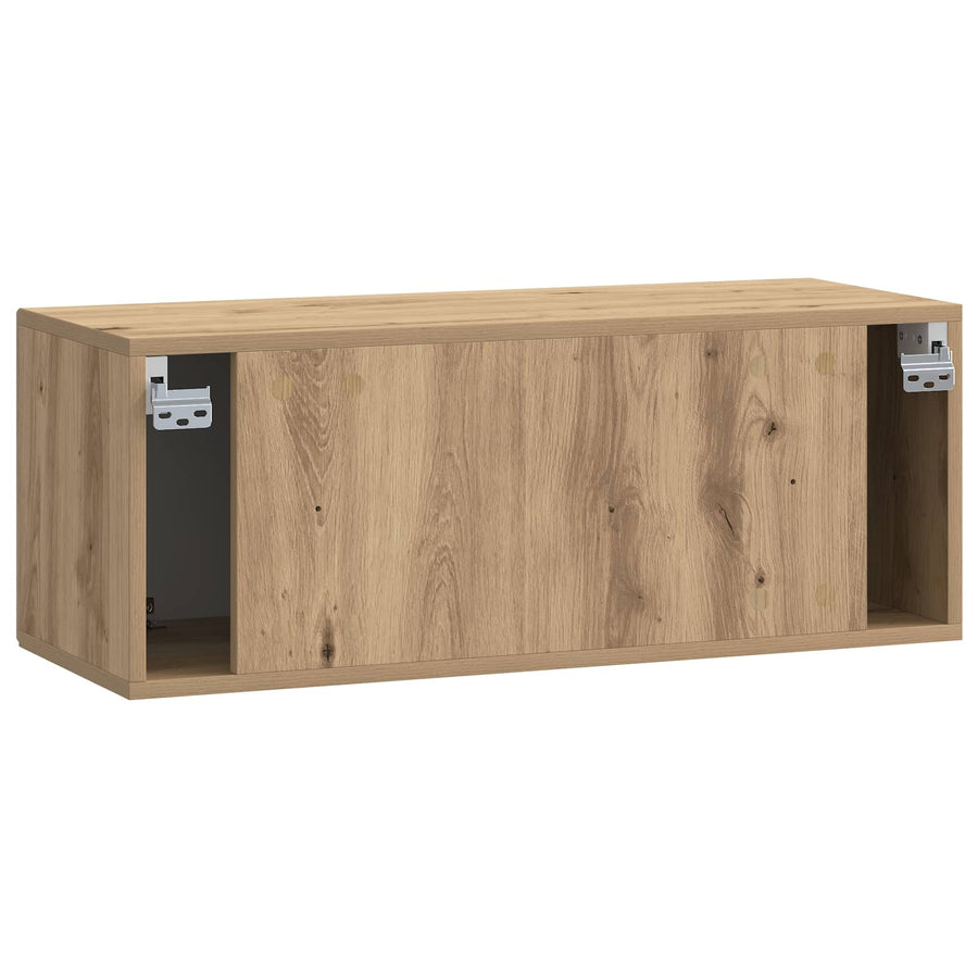 Wandbeugel TV-kast Artisanaal eiken 78,5 x 31 x 30 cm
