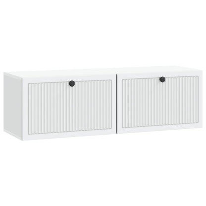 Wandbeugel TV-kast Wit 98 x 31 x 30 cm Bewerkt hout