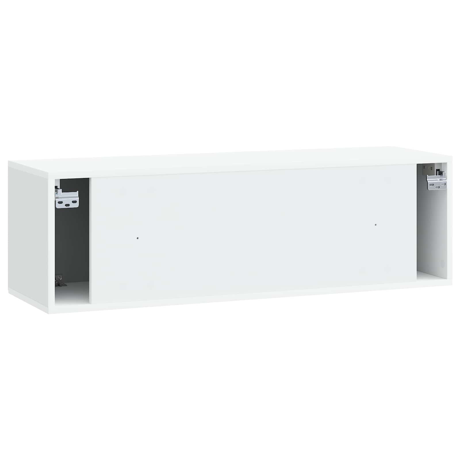 Wandbeugel TV-kast Wit 98 x 31 x 30 cm Bewerkt hout