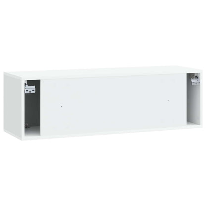 Wandbeugel TV-kast Wit 98 x 31 x 30 cm Bewerkt hout