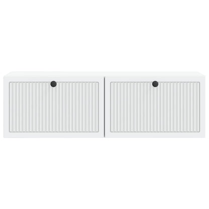 Wandbeugel TV-kast Wit 98 x 31 x 30 cm Bewerkt hout
