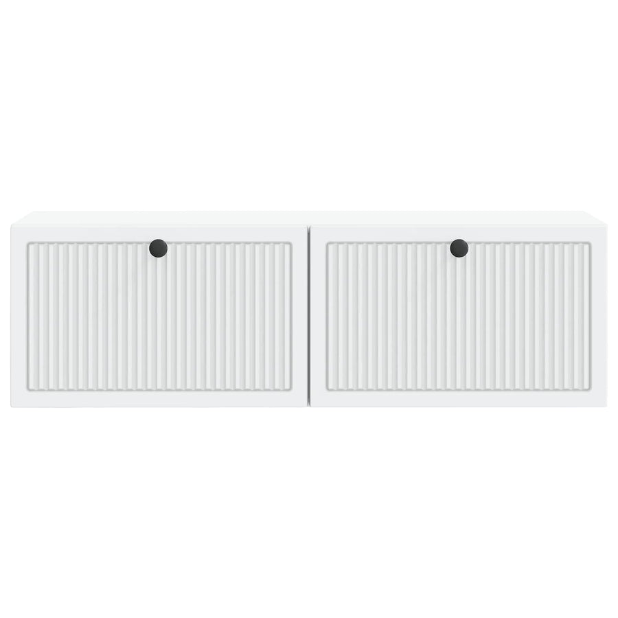 Wandbeugel TV-kast Wit 98 x 31 x 30 cm Bewerkt hout