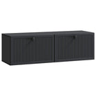 Tv-meubel 98x31x30 cm bewerkt hout zwart