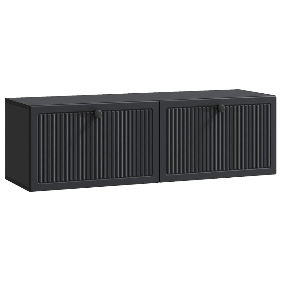 Wandbeugel TV-kast Zwart 98 x 31 x 30 cm Bewerkt hout