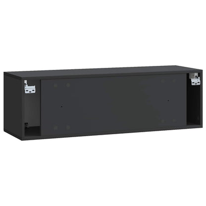 Wandbeugel TV-kast Zwart 98 x 31 x 30 cm Bewerkt hout