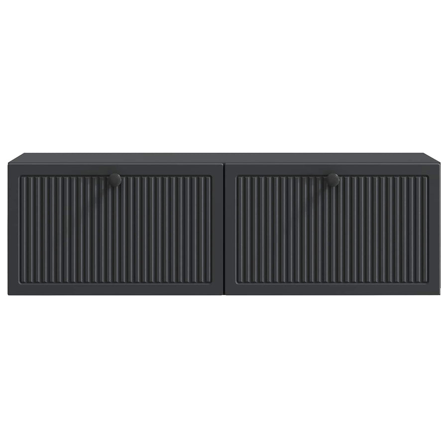 Wandbeugel TV-kast Zwart 98 x 31 x 30 cm Bewerkt hout