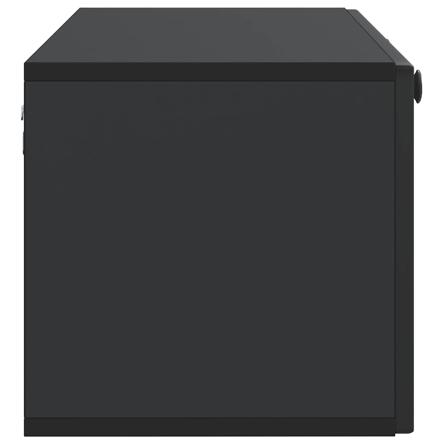 Wandbeugel TV-kast Zwart 98 x 31 x 30 cm Bewerkt hout