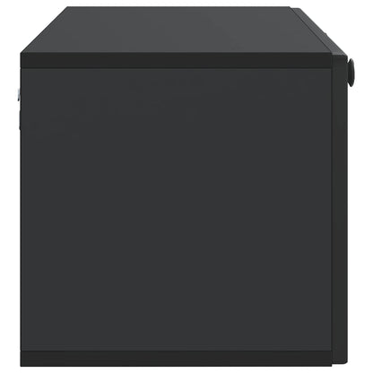 Wandbeugel TV-kast Zwart 98 x 31 x 30 cm Bewerkt hout