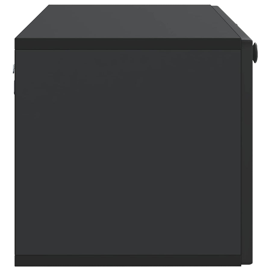 Wandbeugel TV-kast Zwart 98 x 31 x 30 cm Bewerkt hout