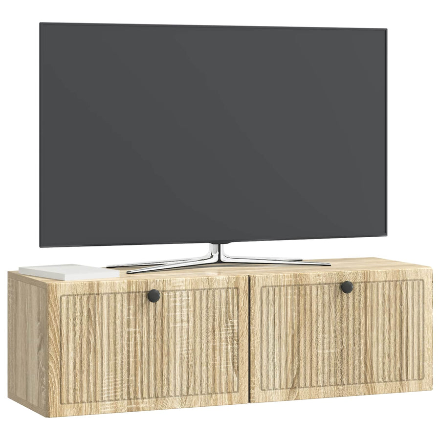 Wandbeugel TV-kast Sonoma Eiken 98 x 31 x 30 cm Bewerkt hout