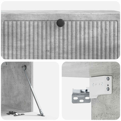 Wandbeugel TV-kast Betongrijs 98 x 31 x 30 cm Bewerkt hout