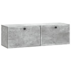 Wandkast TV 98x31x30 cm betongrijs bewerkt hout