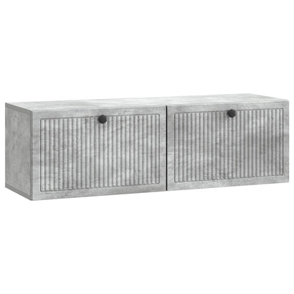 Wandbeugel TV-kast Betongrijs 98 x 31 x 30 cm Bewerkt hout