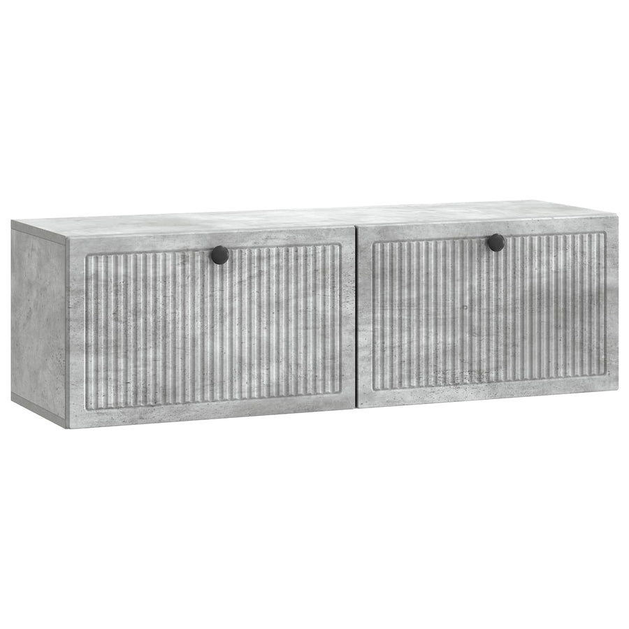 Wandbeugel TV-kast Betongrijs 98 x 31 x 30 cm Bewerkt hout