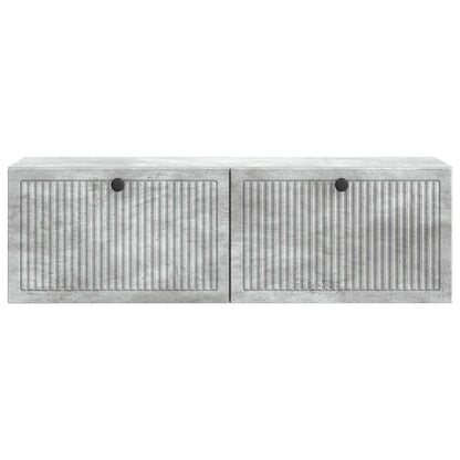 Wandbeugel TV-kast Betongrijs 98 x 31 x 30 cm Bewerkt hout