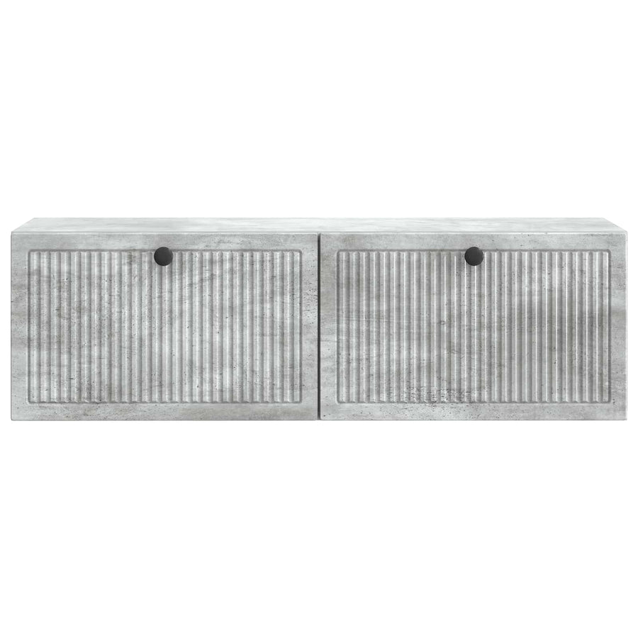 Wandbeugel TV-kast Betongrijs 98 x 31 x 30 cm Bewerkt hout
