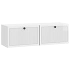 Wall-Mounted TV Cabinet High Gloss White 98 x 31 x 30 cm Engineered Wood