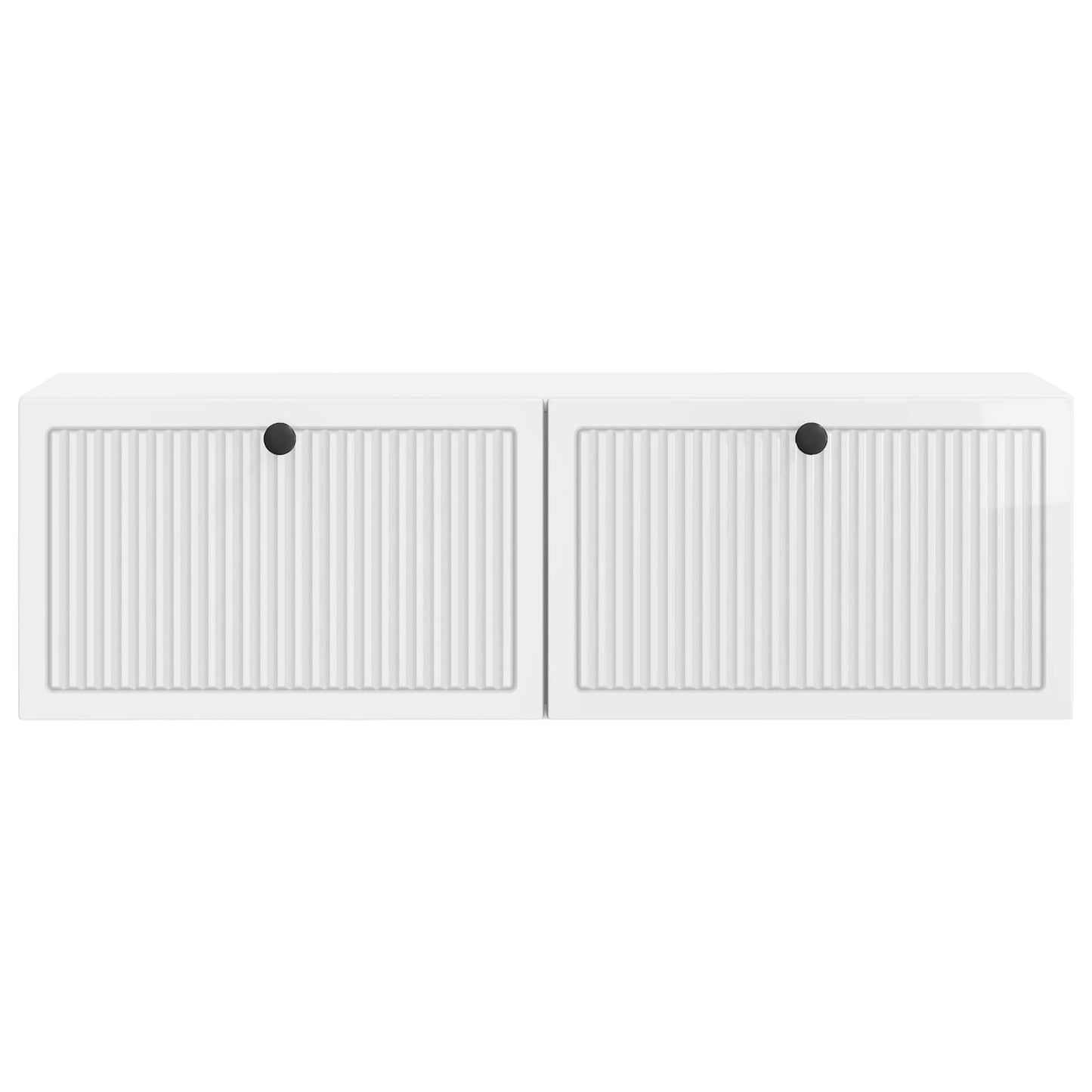 Wandbeugel TV-kast Hoogglans Wit 98 x 31 x 30 cm Bewerkt hout
