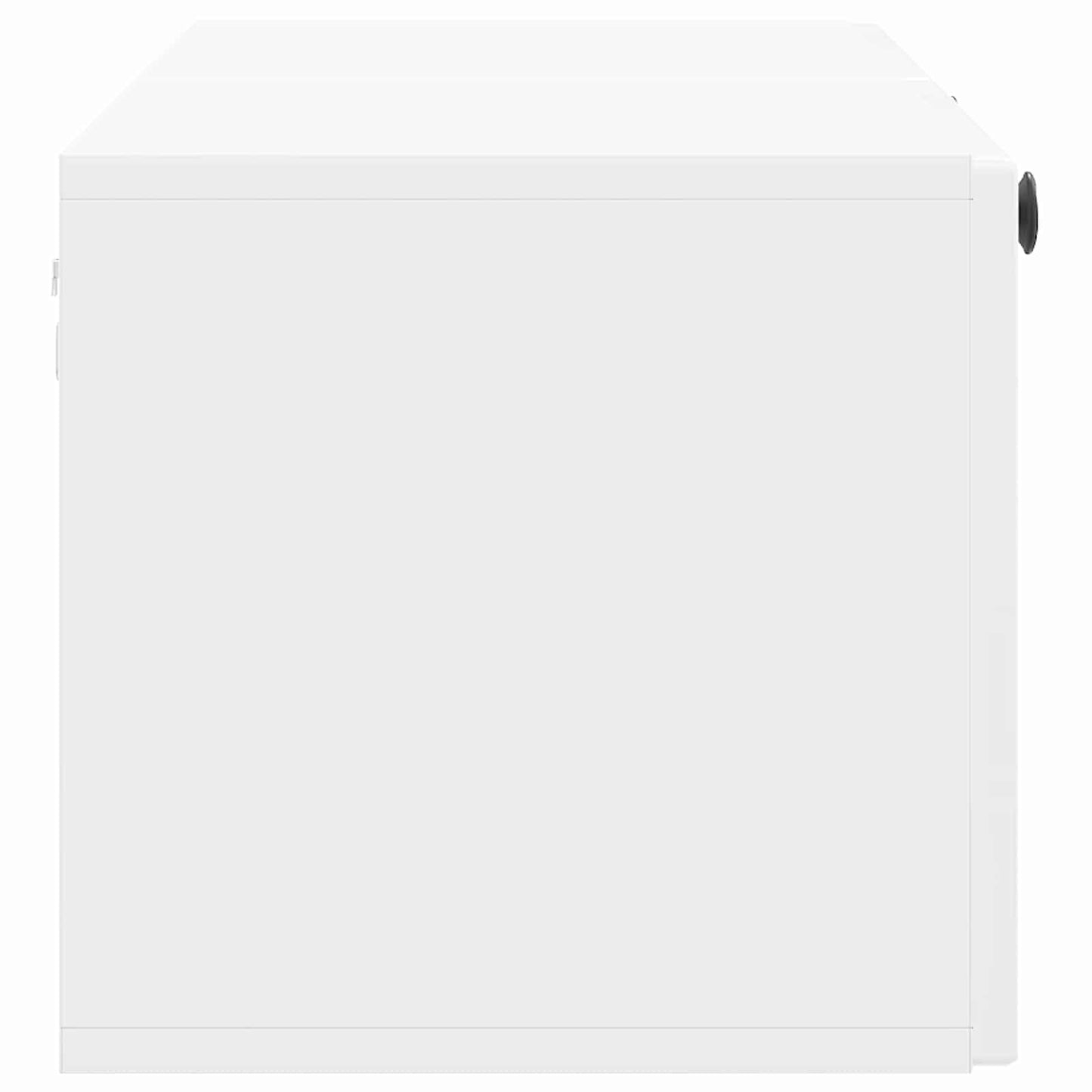 Wandbeugel TV-kast Hoogglans Wit 98 x 31 x 30 cm Bewerkt hout