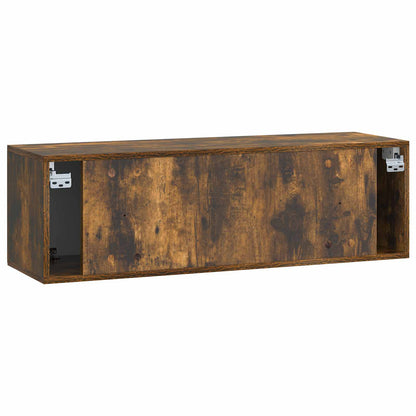 Wandbeugel TV-kast Gerookt eiken 98 x 31 x 30 cm Bewerkt hout