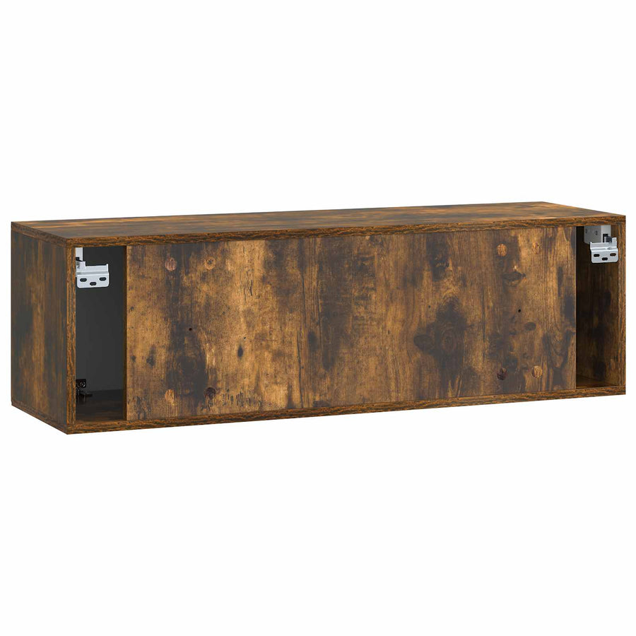Wandbeugel TV-kast Gerookt eiken 98 x 31 x 30 cm Bewerkt hout