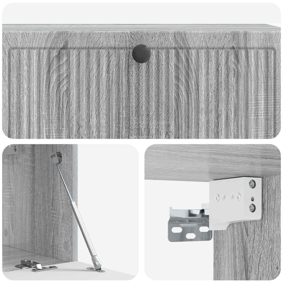 Wandbeugel TV-kast Grijs sonoma 98 x 31 x 30 cm Bewerkt hout